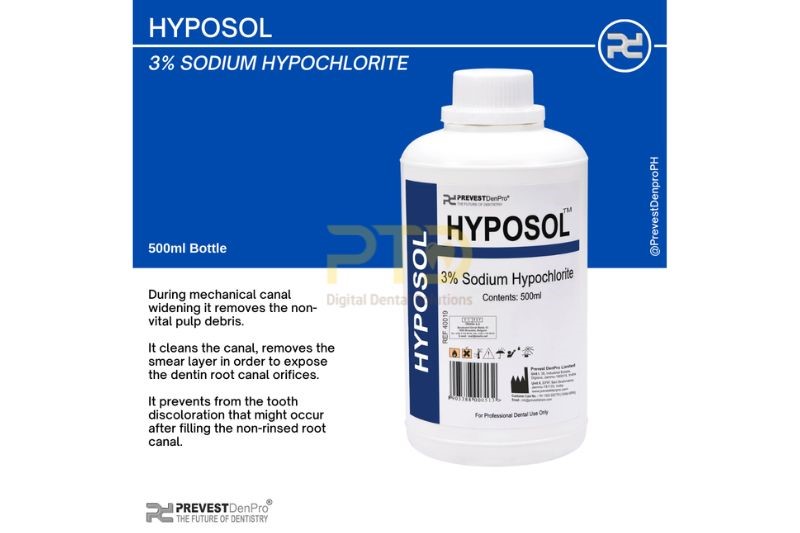 Chỉ định dung dịch bơm rửa ống tủy Hyposol