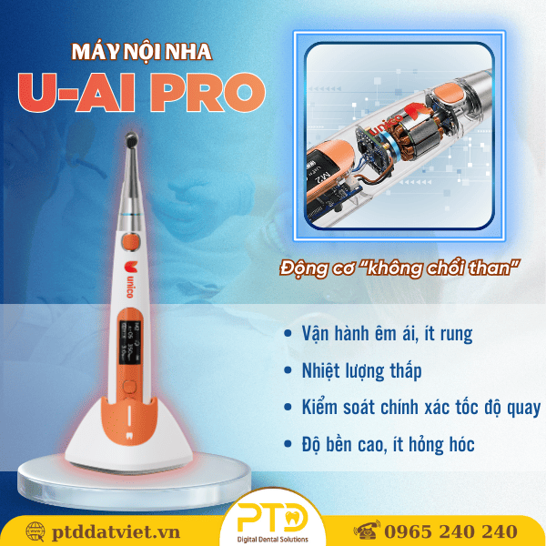 Máy điều trị  nội nha U-AI PRO sử dụng động cơ không chổi than